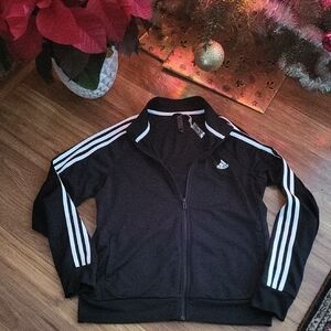 Adidas Black and White Track Jacket